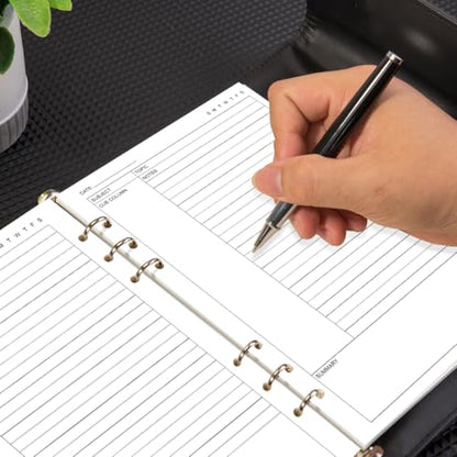 Cornell Notes Filler Paper for A5 Binder - 6 Hole Cornell Notes Refills Paper, 50 Sheets/100 Pages, 100gsm, White, 5.8'' x 8.5'' - size: 1-Pack, style: 6-Hole