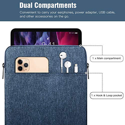 TiMOVO 9-11" Tablet Sleeve Bag, Blue | Fit iPad 11" A16 2025 / 10.9"/10.2" / Air 11" 5/4 Gen / Galaxy Tab A9+/A11Plus 11", Fit Smart Keyboard - color: Blue, size: 9-11 Inch