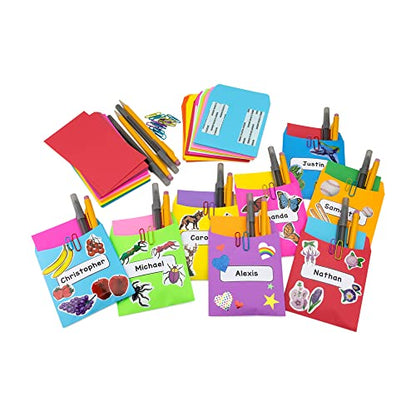 Hygloss 30 Pcs Library Card Pockets 3.5x5 Inch - Self-Adhesive Pocket Envelopes - Dark Blue Classroom Envelope Pockets - Ideal for Organizing - Colorful Small Library Book Pocket - color: Dark Blue, style: 30 Pockets