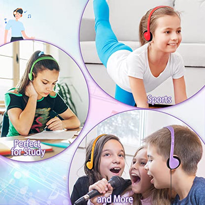 Type C Kids Headphones Bulk 5 Pack for Classroom School Students, USB C Wired Headphones Class Set for Boys Girls Adults Tablet Smartphones(5 Mixed)