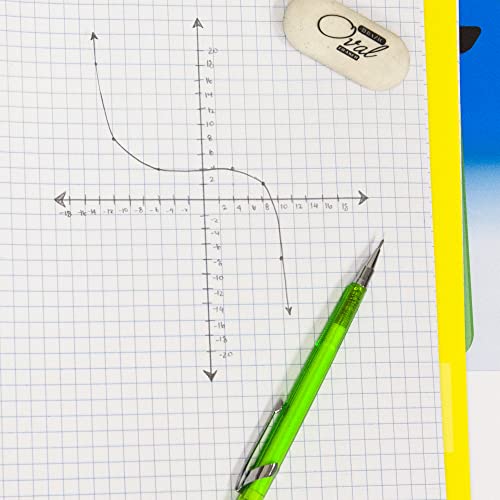 BAZIC PRODUCTS Quad-Ruled Wireless Notebook, Reversible 4/5 Grid, 80 Ct | 80 sheets; reversible 4-sq and 5-sq per inch grid; 8.5 x 11 in; Glue-bound flat spine; 80 C