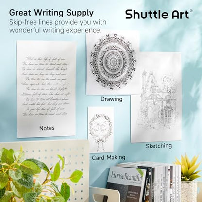 Shuttle Art Black Gel Pens, Ink Glide Series 90 Pack Retractable 0.5mm Fine Point Rollerball Gel Ink Pens Bulk Set Quick Drying Smooth Writing with Grip for Journaling Note Taking Office School Home