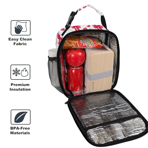 Lunch Box for Men & Women Durable Lunch Bag for Adults Reusable Small Lunchbox Bowknot - color: Bowknot