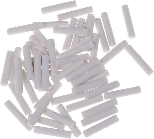 50Pcs Mechanical Pencil Eraser Refills, White Cylindrical, 5 x 25mm for School Office Sketching