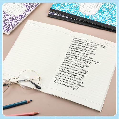 Fainne 100 Pack College Ruled Composition Notebooks A5,Colorful | 30 Sheets/60 Pages Marble Cover Composition Journals Bulk for Back to School Classroom High College School Supplies - color: Colorful