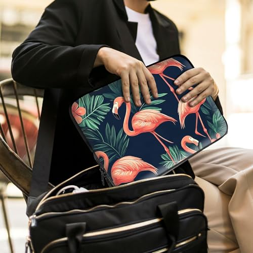 Laptop Sleeve with Handle 17 Inch, Waterproof Laptop Case Bag, Flamingo Pattern Design Computer Sleeve Compatible with MacBook Air, Pro, HP, Dell, Lenovo, ASUS - color: Flamingo, size: 17inch(16-17.3")