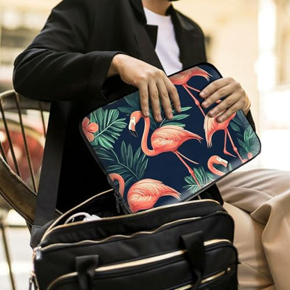 Laptop Sleeve with Handle 17 Inch, Waterproof Laptop Case Bag, Flamingo Pattern Design Computer Sleeve Compatible with MacBook Air, Pro, HP, Dell, Lenovo, ASUS - color: Flamingo, size: 17inch(16-17.3")