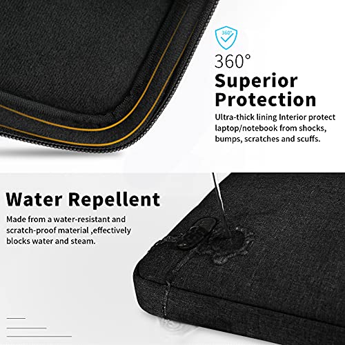 Laptop Sleeve Case 15-15.6 Inch Waterproof Business Computer Carrying Case Portable Handle Briefcase Bag Compatible with 15.6 Inch MacBook Air/Pro 15-15.6 Inch HP Samsung Notebook Black - color: Black, size: 15-15.6 Inch