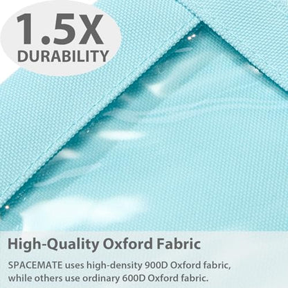 SPACEMATE Binder Pencil Pouch Case Box Bag for 3 Ring Binder School Supplies Girls Boys Kids, Clear Preppy Stuff Large Aesthetic Pen Organizer, Back to College Stationary, 1 Pack, Eggshell Blue - color: Eggshell Blue