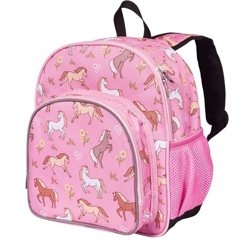 Wildkin 12 Inch Toddler Backpack for Kids, Wild Horses | Ages 3-7, lightweight toddler backpack for daycare, preschool, and travel - color: Wild Horses