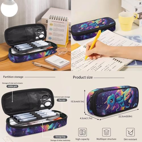 Dragon Starry Print Backpack Set for School Kids, 4PCS Book Bag with Lunch Bag Pencil Case Water Bottle Sleeve Back to School Supplies - color: Dragon Starry