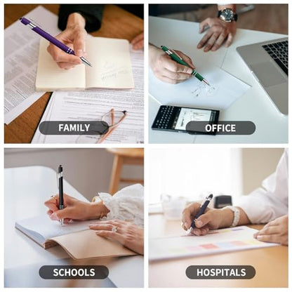 Personalized 15 Pack Bible Pens Touch Screen Stylus Ballpoint Pens | Christian Retractable Pens with Scripture Quotes & Symbols, Smooth Writing Black Pen for Church,Multicolor - color: Multicolor, style: Christian