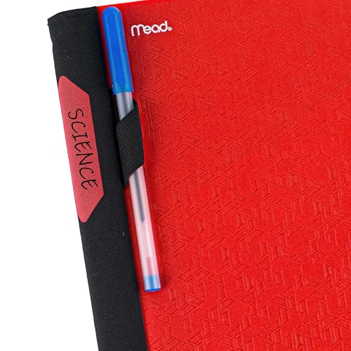 Five Star Advance Spiral Notebook + Study App, 3 Subject, College Ruled Paper, 8-1/2" x 11", 150 Sheets, Spiral Guard, Movable Tabbed Dividers, Fire Red (73134) (Pack of 6) - color: Fire Red, size: Pack of 6