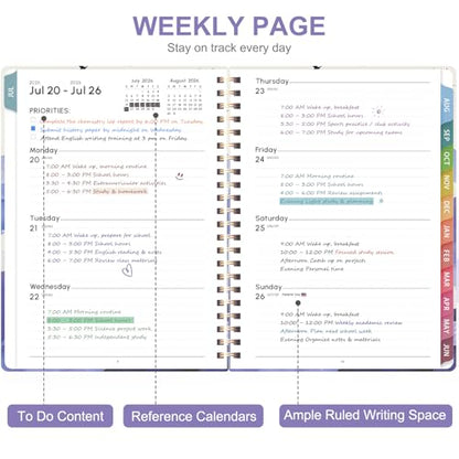 Planner 2026-2027, Weekly and Monthly Academic Year Calendar Planner, July 2026 - June 2027, Daily Agenda Book for Office School Supplies, Letter Size(8.5'' x 11'') - color: 2607-Mountain Flight, size: 8.5"x11"(Jul 2026-Jun 2027)