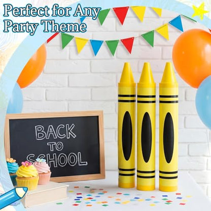 Gersoniel Yellow 15" Giant Crayon, Jumbo Non-Toxic Coloring Crayon for Back to School, Large Art Projects & Festival Art Events, Draw on Paper & Walls - color: Yellow