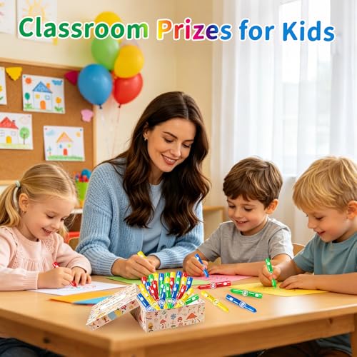 CZWZ 18Pcs Mini Spinner Pens Bulk, Ballpoint Pen for Birthdays and Children's Parties, Fun Gifts Pen - style: 18Pcs-Light Spinner