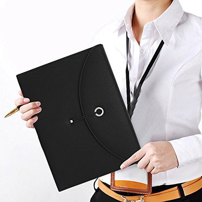Filing Folders, Pocket Folders File Folders Letter Size Folders with Pockets Expanding File Folder Pocket Folder PU Leather 13 Pockets A4 Letter Size Document Organizer - size: 12.99" x 9.72" x 1.77"