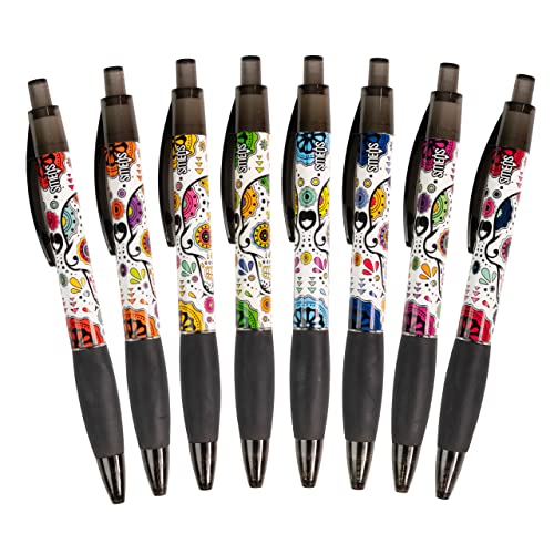 Sugar Skull Smens - Patented Gourmet Scented Pens, Black Ink, Medium Point - 8 Count - color: Sugar Skull (8 Count)