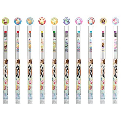 Happy Birthday Smencils Gourmet Scented Pencils 50 Pack – HB #2 Recycled Newspaper Pencils, Pre-Sharpened Kids School Supplies, 10 Sweet Scents Variety, Classroom Rewards & Gifts for Kids - color: Birthday