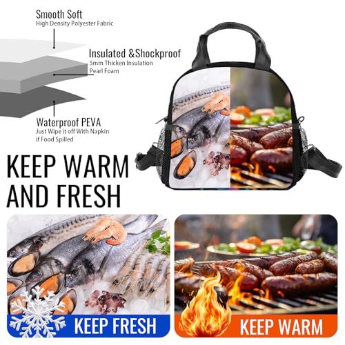 Game Lunch Bag Reusable Insulated Lunch Box Large Capacity Meal Tote for Kids Women Men Cooler Bag Waterproof Adjustable Shoulder Strap Gamer Lunch Tote for Work School Picnic Travel Hiking Office - color: Game08