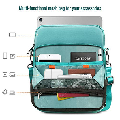 FINTIE 11 Inch Tablet Sleeve Case, Briefcase Shoulder Bag for 11" iPad (A16) 2025, Air M3 M2 2025/2024, 10.9" iPad 10th Gen, 10.9" Air 5/4, Galaxy Tab, Aqua Green - color: Aqua Green