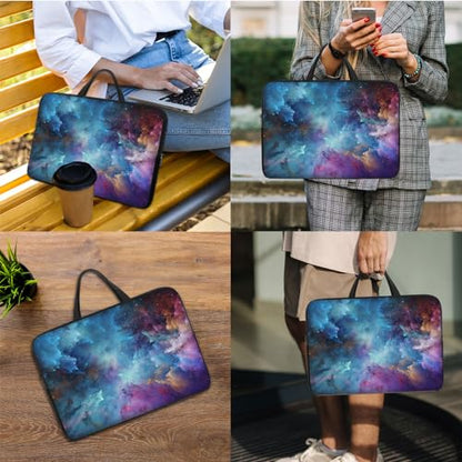 Laptop Sleeve Bag with Handle Computer Protective Soft Cover Case for 14 Inch 13 Inch Laptop,Colorful Art - color: Colorful Art