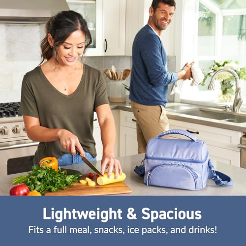 Bentgo® Deluxe Lunch Bag - Durable and Insulated Lunch Tote with Zippered Outer Pocket, Internal Mesh Pocket, Padded & Adjustable Straps, & 2-Way Zippers - Fits Most Lunch Boxes (Slate) - color: Slate