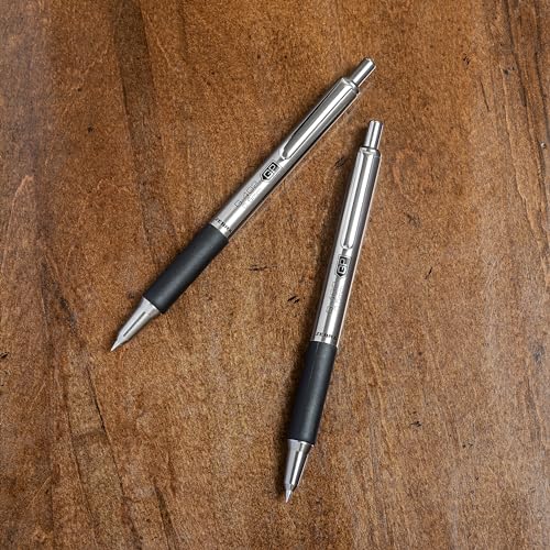 Zebra Pen STEEL G-402 Retractable Gel Pen, Black Ink, 0.5mm, 2-Pack - color: Black B, size: 1 Count (Pack of 2)
