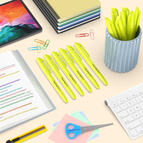 48 Count Yellow Highlighters Bulk - Chisel Tip, No Bleed & Quick Dry, Ideal for Note Taking, Studying, School, Office, Student & Teacher Supplies - color: Yellow
