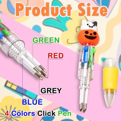 15Pcs Mini Multicolor Pens in One 4-in-1, Cute Pens Bulk for Party Favors and Birthdays, Delightful Ballpoint Pen Gifts Classroom Prizes (15pcs) - style: 15pcs