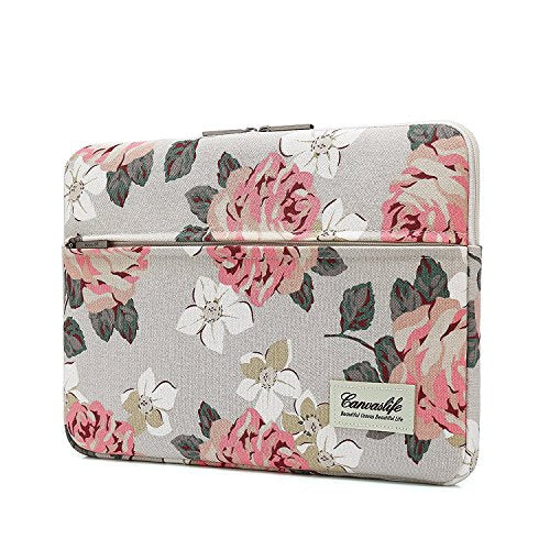 Canvaslife Pink Rose Patten Laptop Sleeve 14 inch 14.0 inch Laptop case Bag - color: Pink Rose, size: 14 inch / 14.0 inch