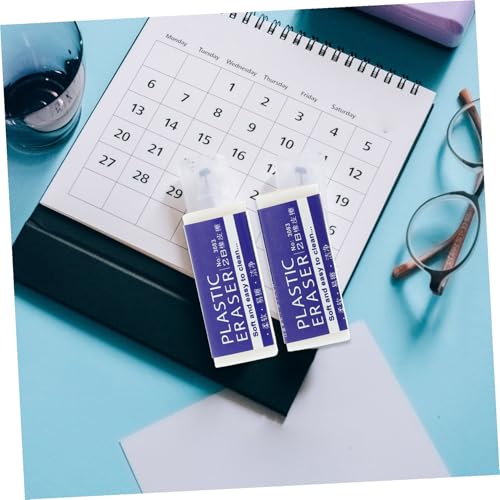 24Pcs Large Exam Pencil Erasers for Students Portable Multi-Function PVC School Supplies Easy Erase Writing Erasers Bulk for Classroom and Office Use
