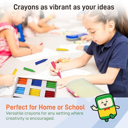 Chubby Crayons for Kids Set of 144 Rainbow Crayons Classroom Supplies (2-7/8"L x 9/16" Dia) - style: 144 Chubby Jumbo
