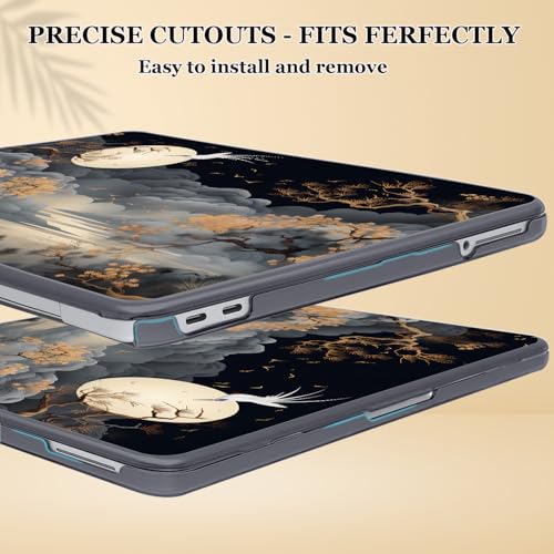 Compatible with MacBook Neo 13 inch Case 2026 (Model A3404), Printed Pattern Hard Shell Laptop Case with Keyboard Cover & Screen Film, Slim Plastic Protective Cover, Tide Illustration 2 - color: Tide Illustration 2