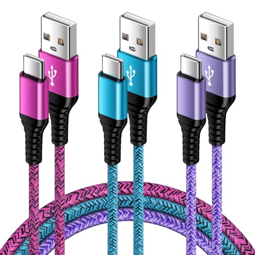 USB C Charger Cable [3-Pack,3FT] Type C Fast Charging Cord for iPhone 17e/17 Pro Max/16e/16/15 Pro Max, Android Phone Charger Cable Power Cord for Samsung Galaxy A36 A56 A17 A16 5G A15 A14 S26 S25 S24 - size: 3FT