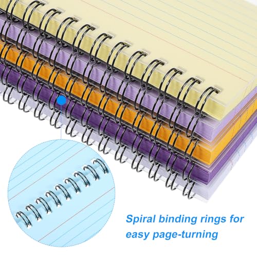 GRADENEVE 10 Pcs Spiral Notepads with Easy Tear-off Sheets and Horizontal Lines, Compact Design Small Notebooks for Classroom Study and Inspiration Recording