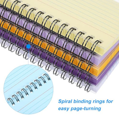 GRADENEVE 10 Pcs Spiral Notepads with Easy Tear-off Sheets and Horizontal Lines, Compact Design Small Notebooks for Classroom Study and Inspiration Recording