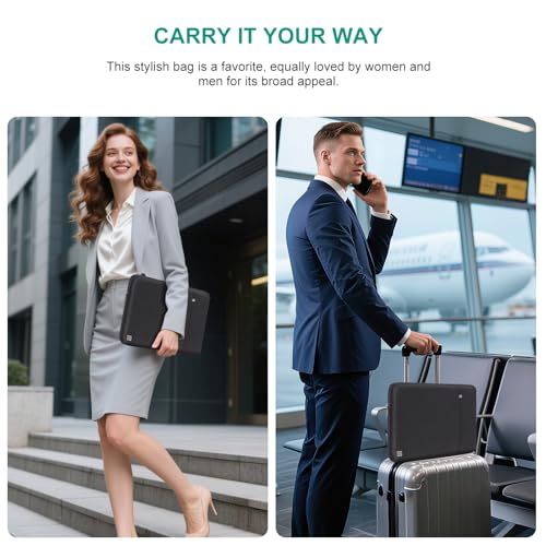 DOMISO Laptop Case Laptop Sleeve Cover Compatible with 15 inch MacBook Air M4/A3241 2025, M3/A3114,M2/A2941,15 inch MacBook Pro A1990 A1707,Compatible with Dell XPS 15 Plus with Pocket, Black - color: Black, size: 14 inch