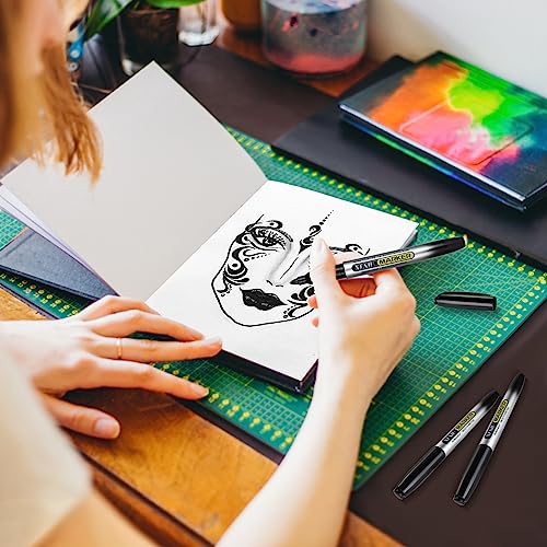 SFAIH Black Permanent Markers Bulk - 36 Pack, 1s Quick Dry, Non-Fading, Fine Point Permanent Pens for Plastic Glass Metal Wood Paper Stone, Office Classroom Kitchen, Doodling, Marking, Waterproof - color: 36 Black