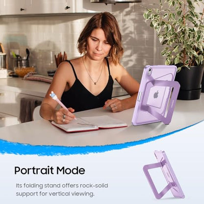 Fintie Shockproof Case for iPad (A16) 11th Generation 11 Inch (2025), iPad 10th Generation 10.9 Inch (2022) - [Built-in Pencil Holder] Slim Frosted Protective Cover with Multi-Angle Kickstand, Purple - color: Purple
