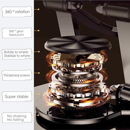 Tablet Stand for iPad, 360° Rotating Desktop Holder, Carbon Steel Adjustable Foldable Desk Holder for Home/Office, for Phone iPad Pro Air Samsung,for 4" -16" Tablets, Portable Upgraded - Silver - size: Silver-1 PACK