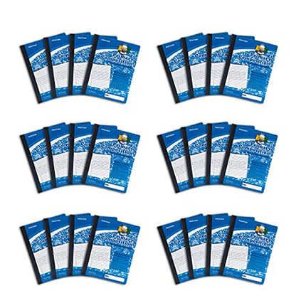 Mintra Primary Composition Notebook, 24 units 6-4 Pack, Blue Cover, 80 Sheets, 7.5in x 9.75in, Full Sheet, Ruled with Drawing Area, Flexible Hardcover Journal, Grades K-2, School & Home Use - color: Primary Ruled - Blue Only - Full Sheet, size: 24 units (