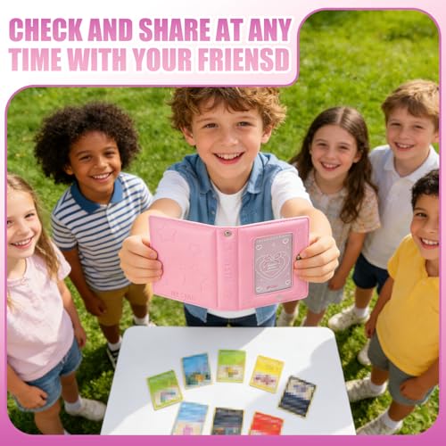 Small 1 Pocket Trading Mini Card Binder Collection with 40 Count for MTG, Sports,TCG Cards (Pink) - color: Pink