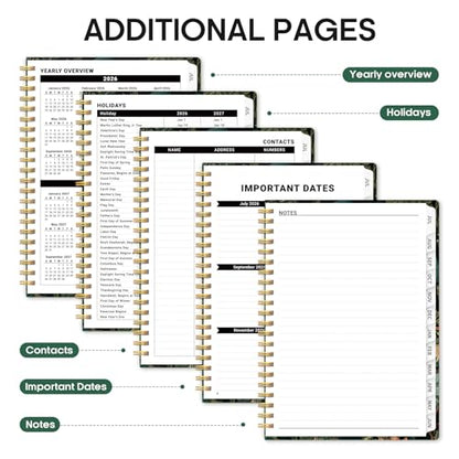 Planner 2026-2027, Academic Year Weekly and Monthly Calender Planner, from Jul 2026 - Jun 2027, Spiral Bound School Planning Book, Perfect for Teacher, Student, Women & Men, A4 (8.5" x 11"), Enchanted Grove - color: D-Enchanted Grove, size: (8.5"x11")a4