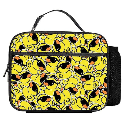 Duck Lunch Bag Reusable Insulated Lunch Box Keep Food Cooler Thermal Lunch Tote for Women Men - color: Duck