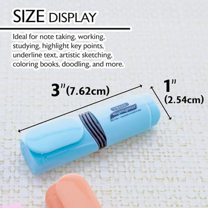 BAZIC PRODUCTS Mini Pastel Highlighters, Chisel Tip, 4 Count, 144-Case | Quick-dry, assorted pastel mini desk-style highlighters, compact barrel, non-toxic, ASTM D-4236, odorless - size: 1 Count (Pack of 144)