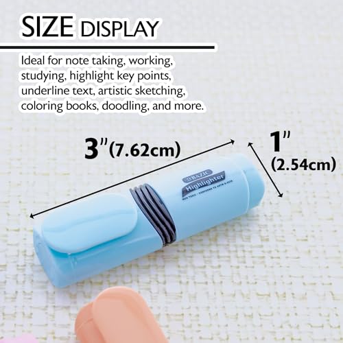 BAZIC PRODUCTS Mini Pastel Highlighters, Chisel Tip, 4 Count, 4-Pack | Quick-dry, assorted pastel mini desk-style highlighters, compact barrel, non-toxic, ASTM D-4236, odorless - size: 1 Count (Pack of 4)