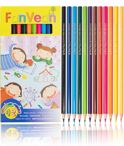 Colored Pencils for Kids Classroom Set, 12 Count Pre-sharpened Coloring pencil Bulk Gift - size: 1 Count (Pack of 12)
