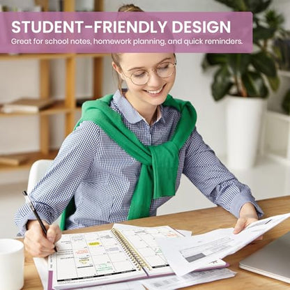 Planner 2026-2027, 8.5" x 11" Weekly and Monthly Academic Year Planner Calendar, July 2026 - June 2027, Hardcover Large School Planning Agenda With Tabs, Perfect for School & Office Supplies, A4, Purple - color: B-Purple, size: A4(8.5"x11")