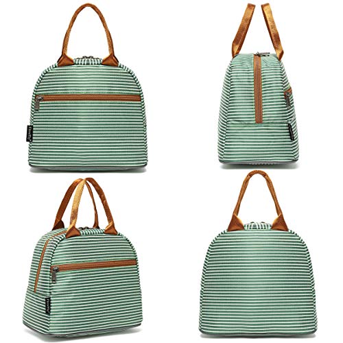 FlowFly Insulated Lunch Cooler Bag - Tote Bag Organizer for Women/Men, Green - color: Green
